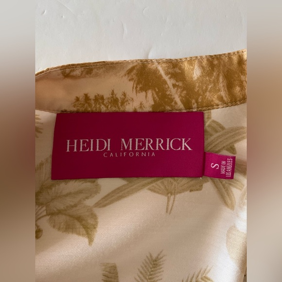 Heidi Merrick Long Sleeve Blouse Shirt Palm Print Women’s Size Small - Picture 3 of 7